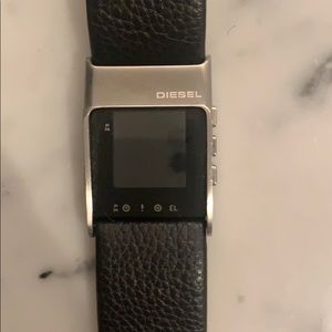 Diesel Digital Watch on Black Leather strap